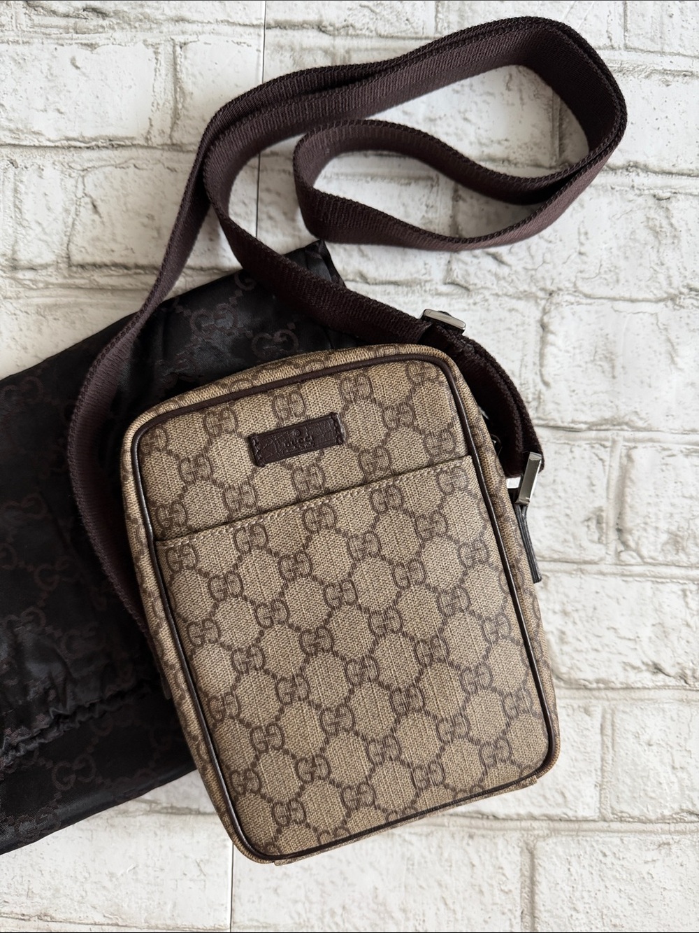 Gucci Coated Canvas Messenger Bag